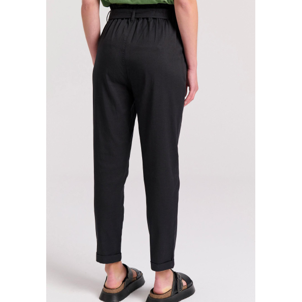 Γυναικείο cropped παντελόνι FUNKY BUDDHA FBL009-122-02 μαύρο