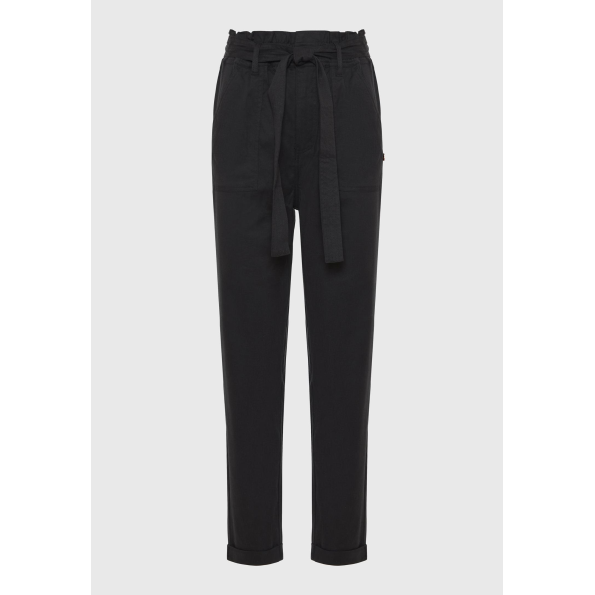 Γυναικείο cropped παντελόνι FUNKY BUDDHA FBL009-122-02 μαύρο