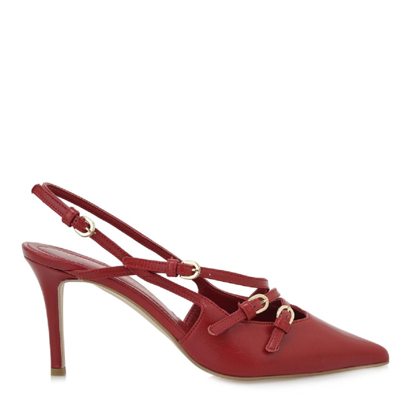 Γυναικείες slingback γόβες TSAKIRIS MALLAS T41007014 κόκκινες