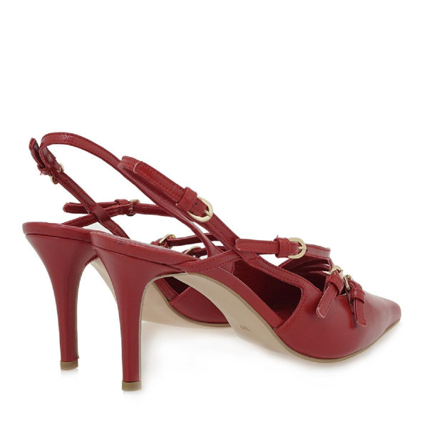Γυναικείες slingback γόβες TSAKIRIS MALLAS T41007014 κόκκινες