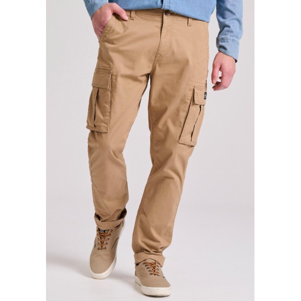 Ανδρικό comfort cargo παντελόνι FUNKY BUDDHA μπεζ