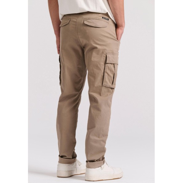 Ανδρικό comfort cargo παντελόνι FUNKY BUDDHA μπεζ καφέ Ανδρικά