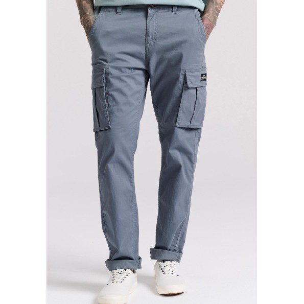 Ανδρικό comfort cargo παντελόνι FUNKY BUDDHA μπλε