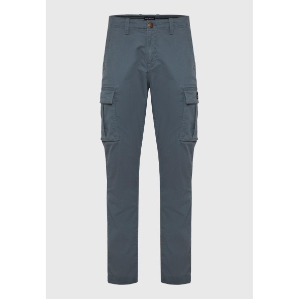 Ανδρικό comfort cargo παντελόνι FUNKY BUDDHA μπλε Ανδρικά