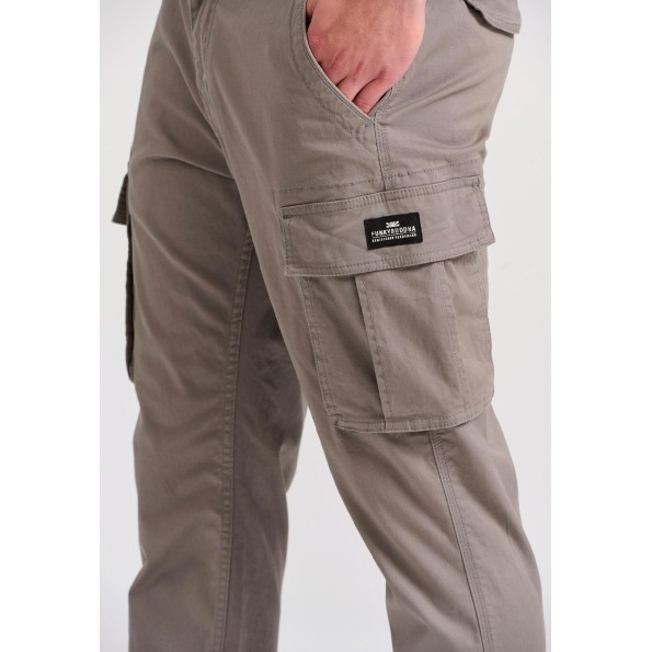 Ανδρικό comfort cargo παντελόνι FUNKY BUDDHA The essentials γκρι Ανδρικά