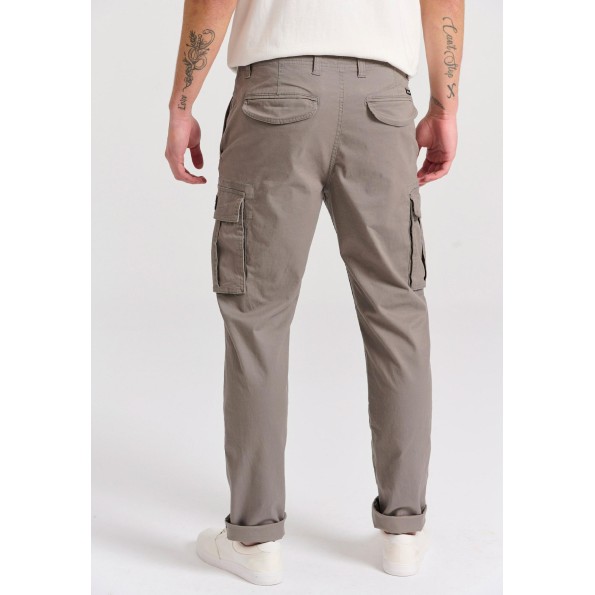 Ανδρικό comfort cargo παντελόνι FUNKY BUDDHA The essentials γκρι Ανδρικά