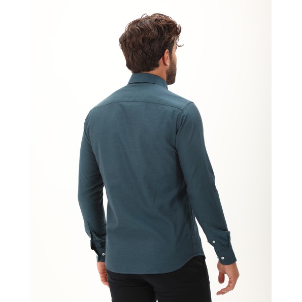 Ανδρικό πουκάμισο NAVY & GREEN comfort fit πράσινο Ανδρικά