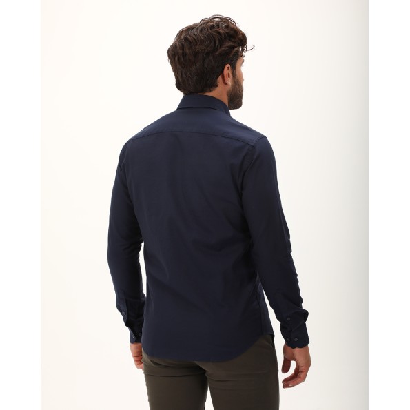 Ανδρικό πουκάμισο NAVY & GREEN comfort fit ναυτικό μπλε Ανδρικά