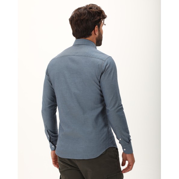 Ανδρικό πουκάμισο NAVY & GREEN comfort fit μπλε Ανδρικά