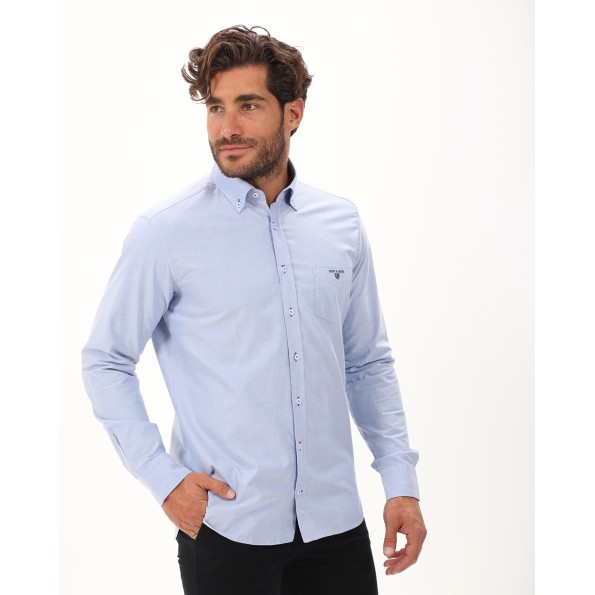 Ανδρικό πουκάμισο NAVY & GREEN comfort fit γαλάζιο Ανδρικά