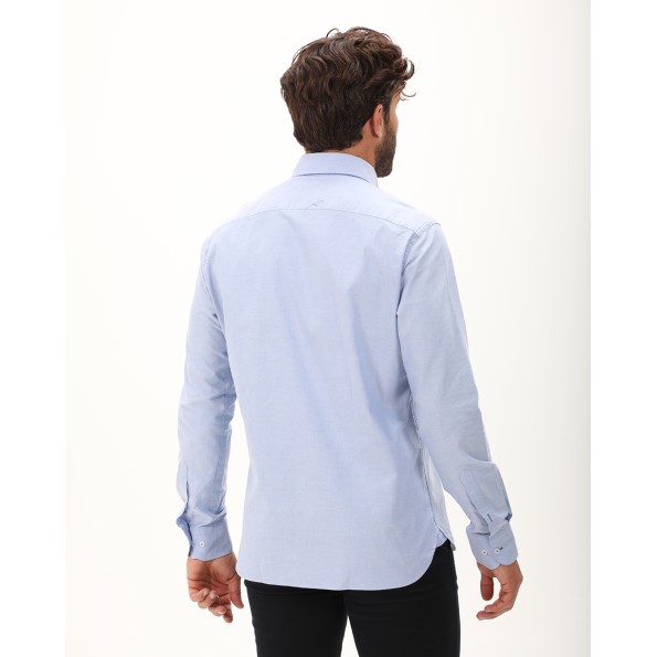 Ανδρικό πουκάμισο NAVY & GREEN comfort fit γαλάζιο Ανδρικά