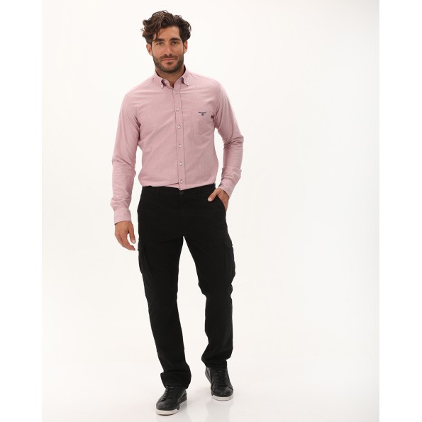 Ανδρικό πουκάμισο NAVY & GREEN comfort fit ανοιχτό κόκκινο Ανδρικά