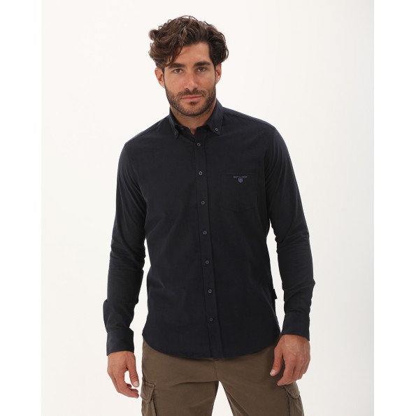 Ανδρικό πουκάμισο NAVY & GREEN comfort fit ναυτικό μπλε