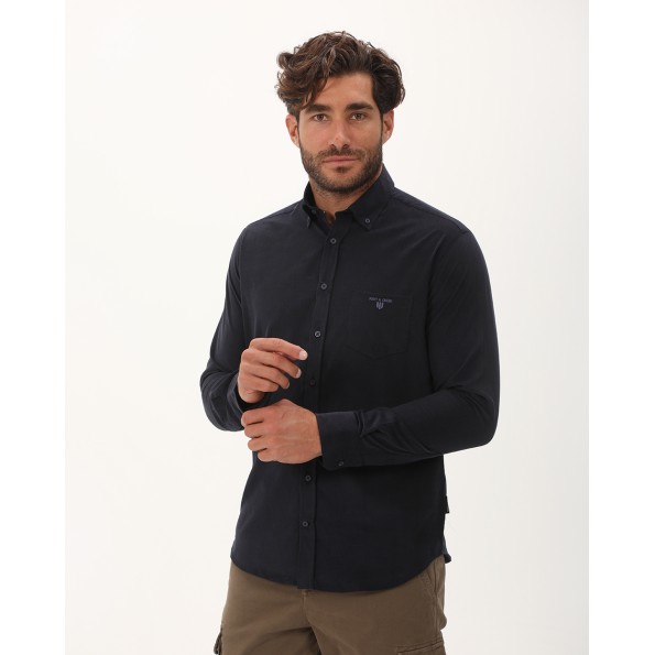 Ανδρικό πουκάμισο NAVY & GREEN comfort fit ναυτικό μπλε Ανδρικά