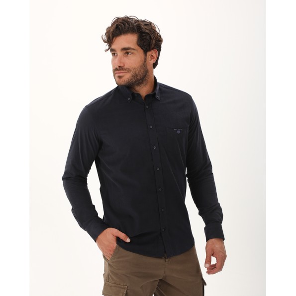Ανδρικό πουκάμισο NAVY & GREEN comfort fit ναυτικό μπλε Ανδρικά