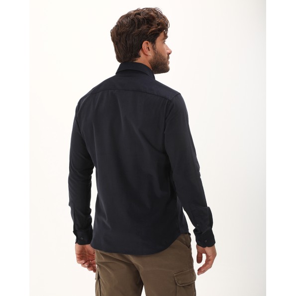 Ανδρικό πουκάμισο NAVY & GREEN comfort fit ναυτικό μπλε Ανδρικά