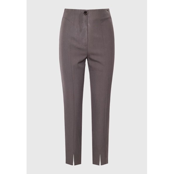 Γυναικείο cropped παντελόνι FUNKY BUDDHA FBL010-133-02 γκρι Γυναικεία