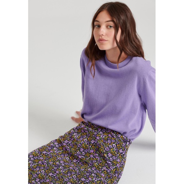 Γυναικεία midi φούστα FUNKY BUDDHA FBL010-115-14 λιλά Γυναικεία