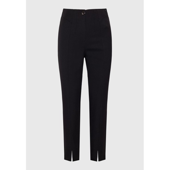 Γυναικείο cropped παντελόνι FUNKY BUDDHA FBL010-133-02 μαύρο Γυναικεία
