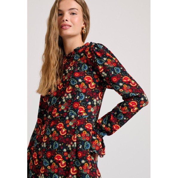 Γυναικείο mini φόρεμα FUNKY BUDDHA FBL010-113-13 εμπριμέ Γυναικεία