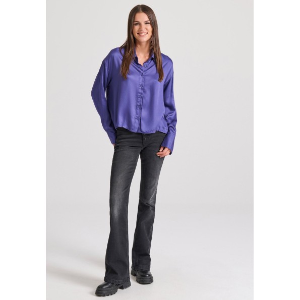 Γυναικείο πουκάμισο FUNKY BUDDHA FBL010-110-05 μοβ Γυναικεία