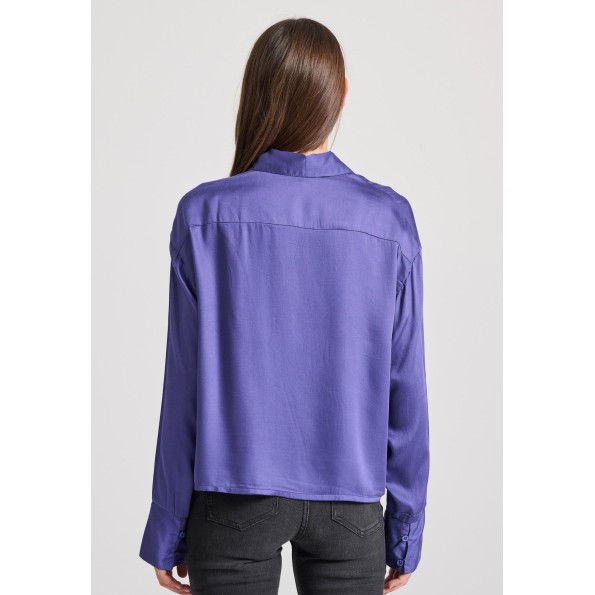 Γυναικείο πουκάμισο FUNKY BUDDHA FBL010-110-05 μοβ Γυναικεία