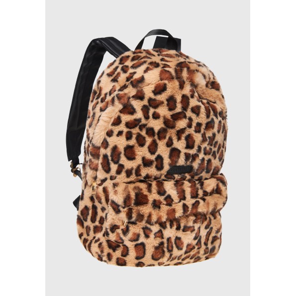 Γυναικείο γούνινο σακίδιο πλάτης FUNKY BUDDHA FBL010-164-10 animal print