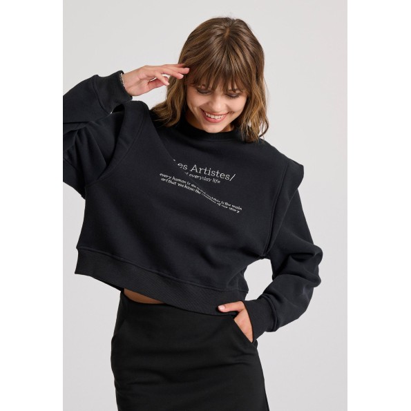 Γυναικεία φούτερ μπλούζα FUNKY BUDDHA FBL010-132-06 μαύρη