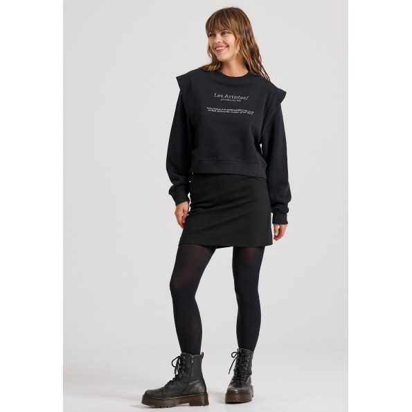 Γυναικεία φούτερ μπλούζα FUNKY BUDDHA FBL010-132-06 μαύρη Γυναικεία
