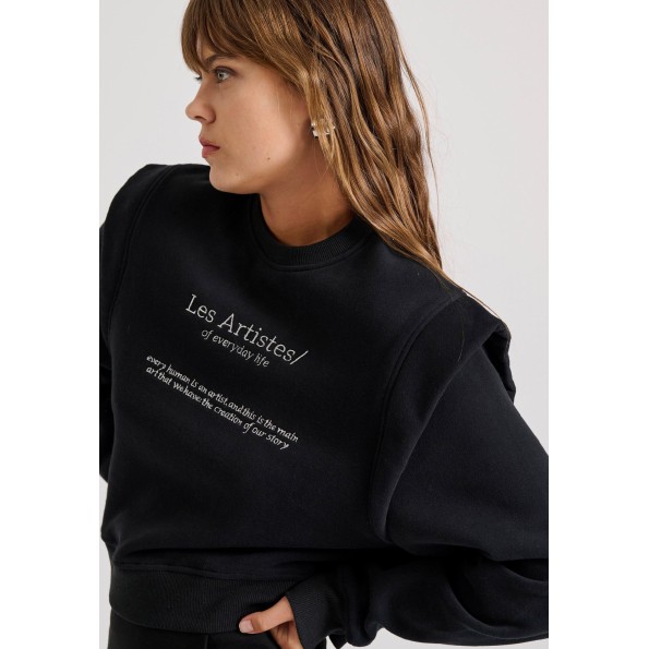 Γυναικεία φούτερ μπλούζα FUNKY BUDDHA FBL010-132-06 μαύρη Γυναικεία