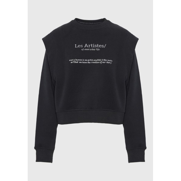 Γυναικεία φούτερ μπλούζα FUNKY BUDDHA FBL010-132-06 μαύρη Γυναικεία