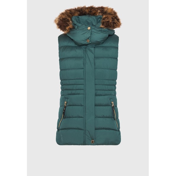 Γυναικείο αμάνικο μπουφάν FUNKY BUDDHA FBL010-102-01 πράσινο Γυναικεία