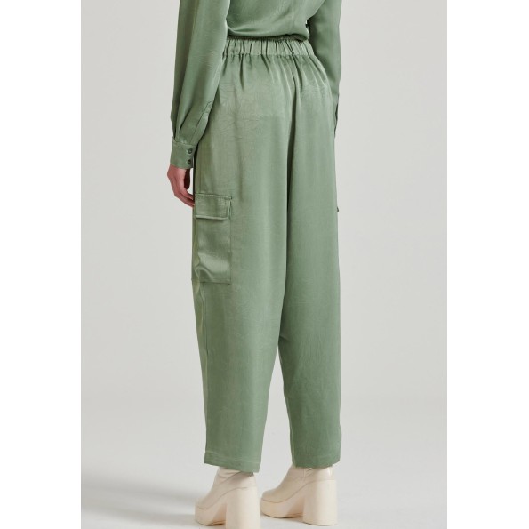 Γυναικείο cargo παντελόνι FUNKY BUDDHA FBL010-116-02 πράσινο Γυναικεία
