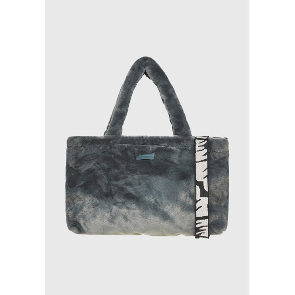 Γυναικεία γούνινη τσάντα ώμου FUNKY BUDDHA FBL010-165-10 γκρι