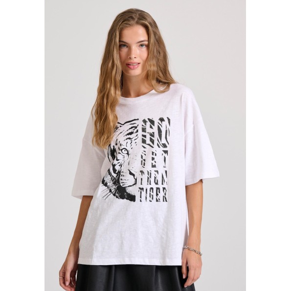 Γυναικείο t-shirt FUNKY BUDDHA FBL010-109-04 λευκό
