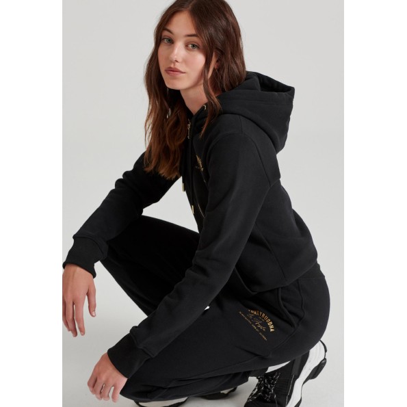 Γυναικείο παντελόνι φόρμας FUNKY BUDDHA FBL010-104-02 μαύρο Γυναικεία