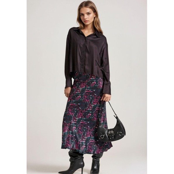Γυναικείο πουκάμισο FUNKY BUDDHA FBL010-110-05 μαύρο Γυναικεία