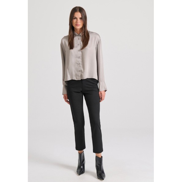 Γυναικείο πουκάμισο FUNKY BUDDHA FBL010-110-05 γκρι Γυναικεία