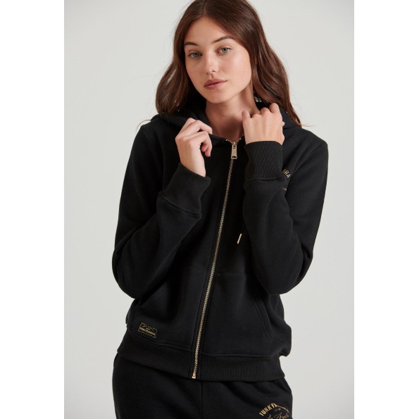 Γυναικεία φούτερ ζακέτα FUNKY BUDDHA FBL010-106-06 μαύρη
