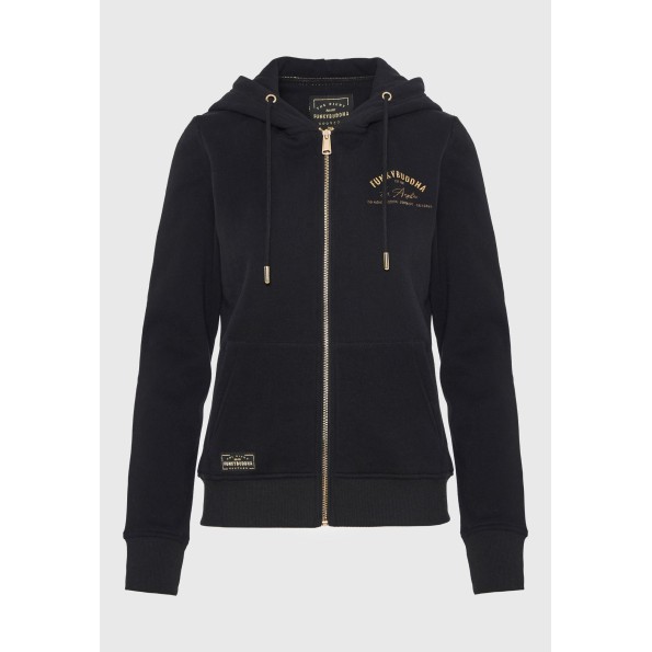 Γυναικεία φούτερ ζακέτα FUNKY BUDDHA FBL010-106-06 μαύρη Γυναικεία