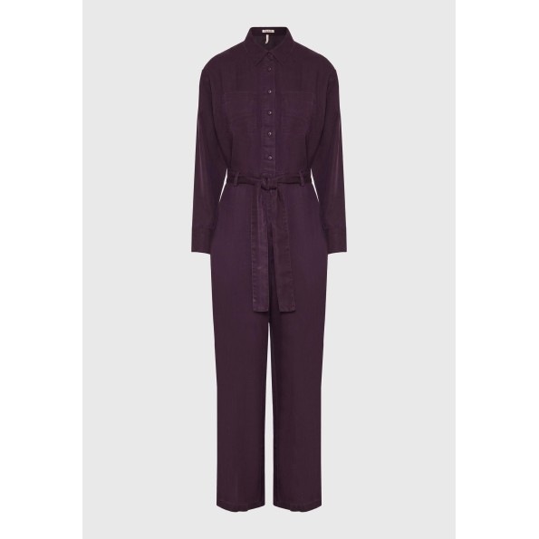 Γυναικεία ολόσωμη φόρμα FUNKY BUDDHA FBL010-100-12 μοβ Γυναικεία