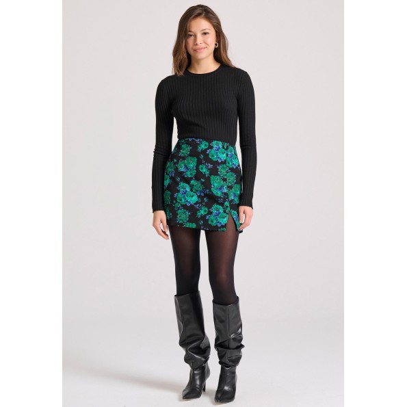 Γυναικεία πλεκτή μπλούζα FUNKY BUDDHA FBL010-103-09 μαύρη Γυναικεία