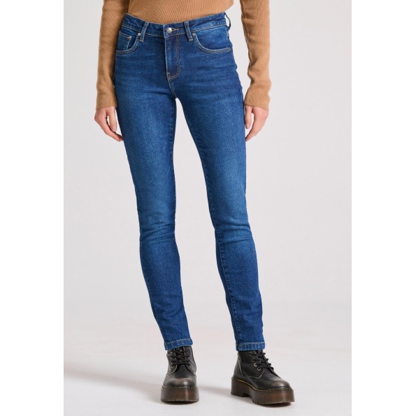 Γυναικείο skinny jean παντελόνι FUNKY BUDDHA FBL010-162-02 μπλε