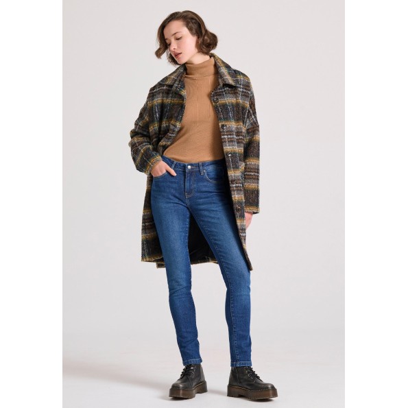 Γυναικείο skinny jean παντελόνι FUNKY BUDDHA FBL010-162-02 μπλε Γυναικεία