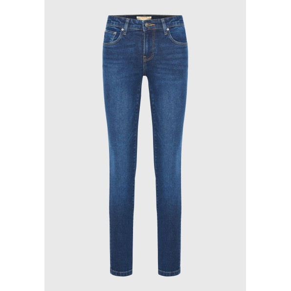 Γυναικείο skinny jean παντελόνι FUNKY BUDDHA FBL010-162-02 μπλε Γυναικεία