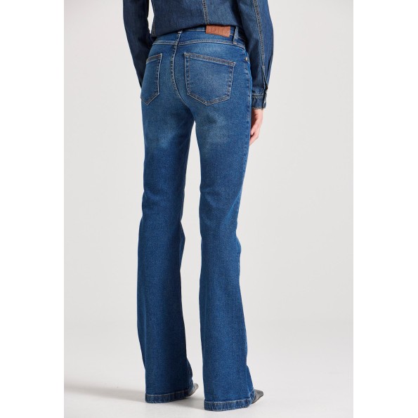 Γυναικείο flare fit jean παντελόνι FUNKY BUDDHA FBL010-160-02 μπλε Γυναικεία