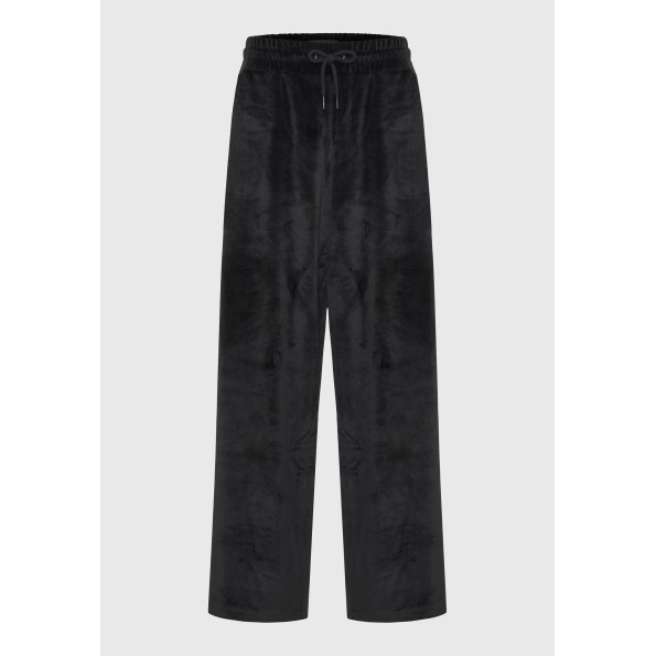 Γυναικείο βελουτέ παντελόνι φόρμας FUNKY BUDDHA FBL010-102-02 μαύρο Γυναικεία