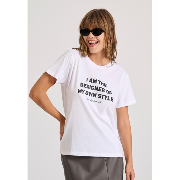 Γυναικείο t-shirt FUNKY BUDDHA FBL010-103-04 λευκό