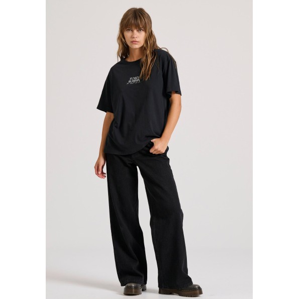 Γυναικείο t-shirt FUNKY BUDDHA FBL010-101-04 μαύρο Γυναικεία