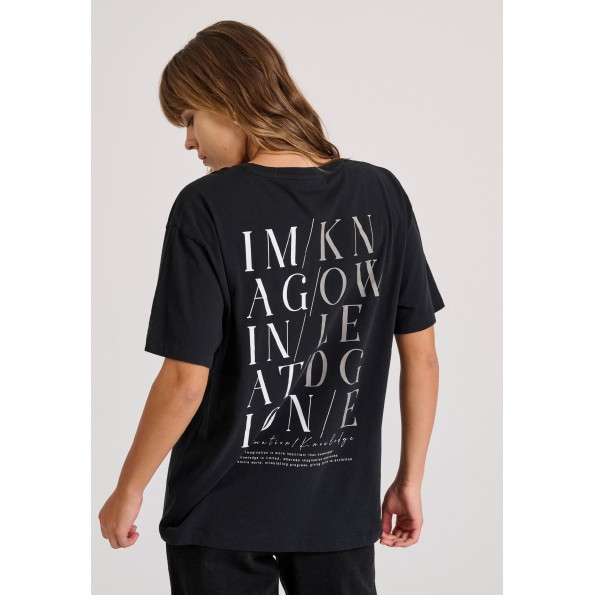 Γυναικείο t-shirt FUNKY BUDDHA FBL010-101-04 μαύρο Γυναικεία